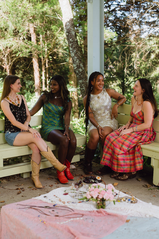 Blue and Green Plaid Dress