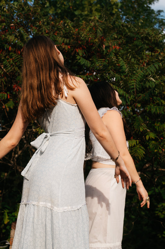 Delicate Blue Floral Dress